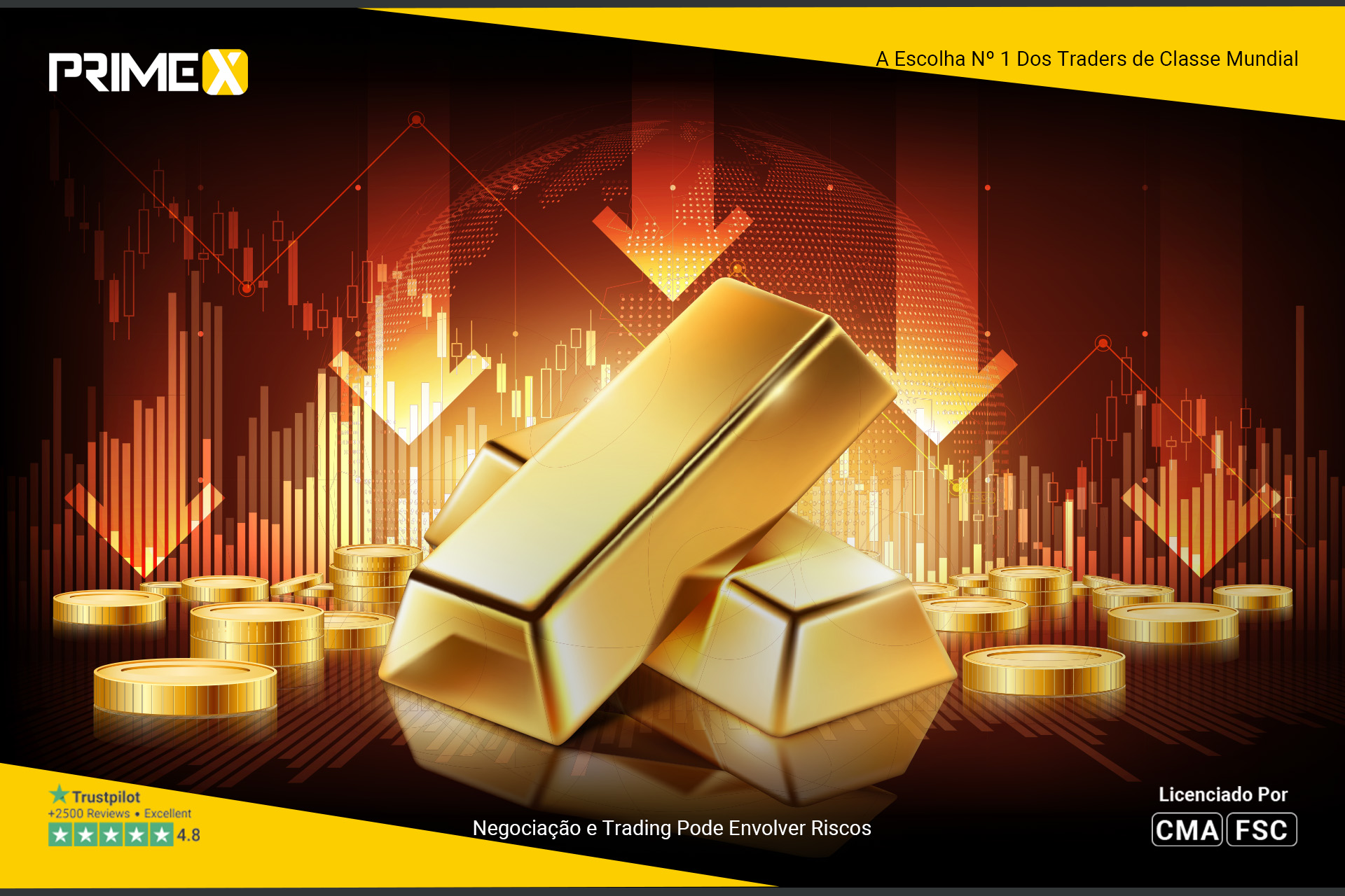 Ouro Recua das Máximas em $4.300 Com Recuperação do Dólar Americano